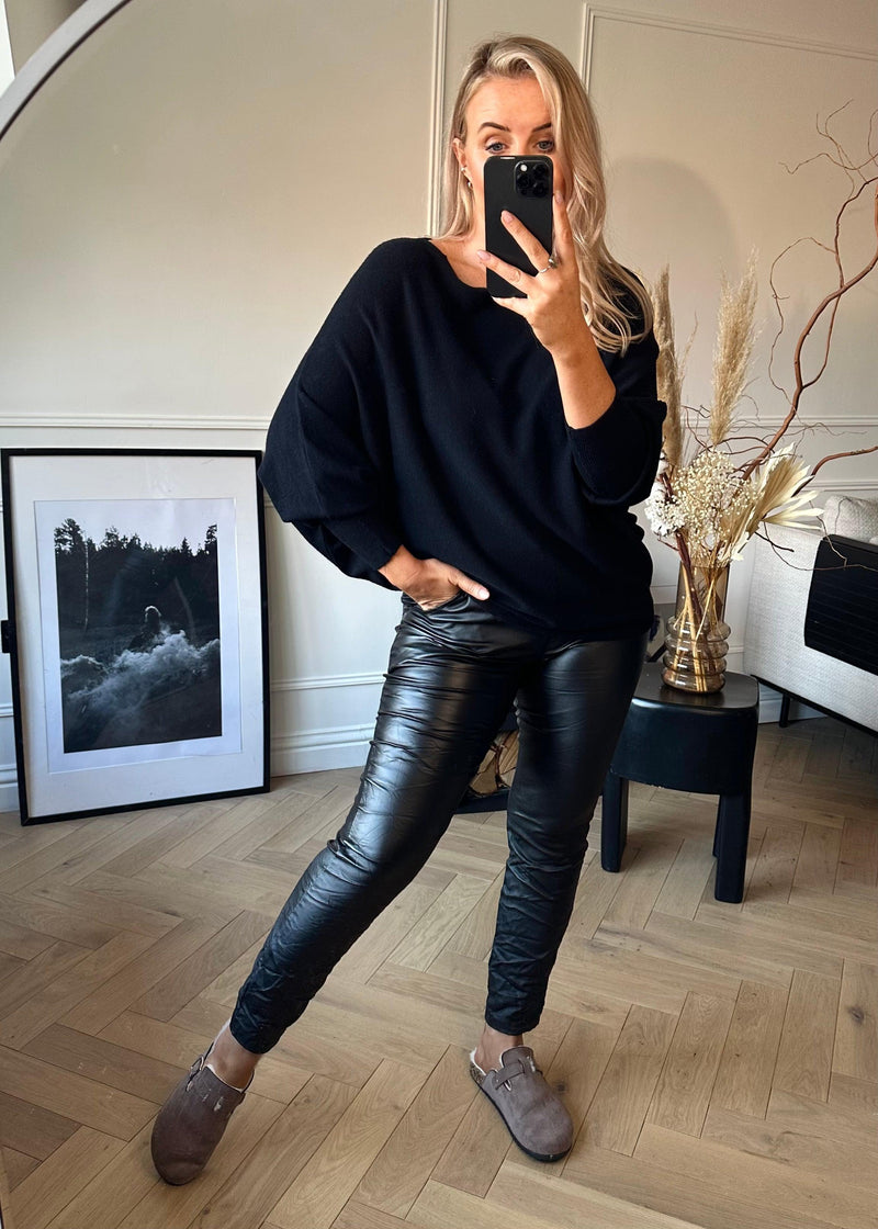 Wet look Magic Pants - Black – The Style Attic