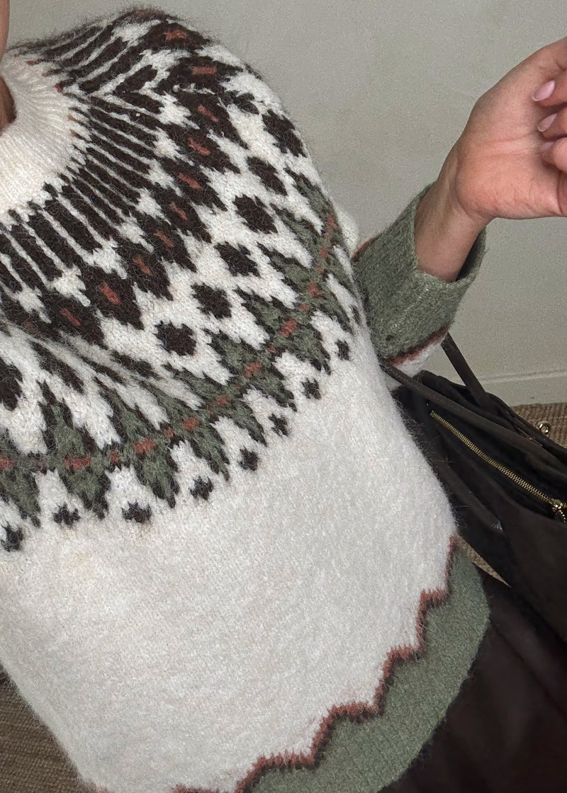 Whistler fair isle knit - cream-The Style Attic