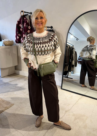 Whistler fair isle knit - cream-The Style Attic