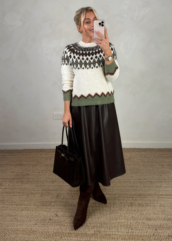 Whistler fair isle knit - cream-The Style Attic