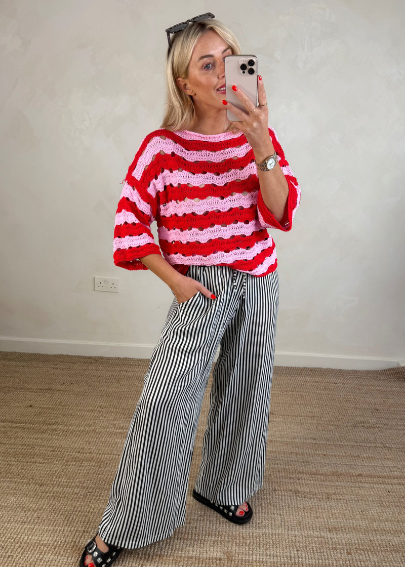 Wiggle knit ll - red/pink-The Style Attic