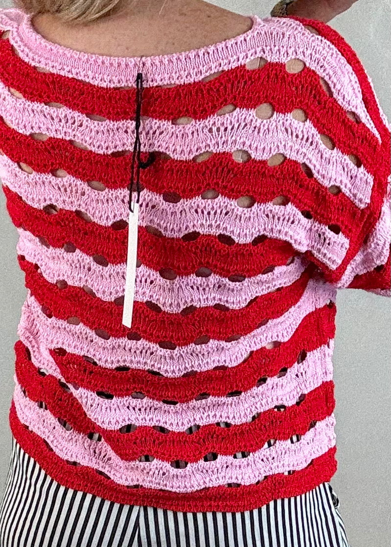 Wiggle knit ll - red/pink-The Style Attic
