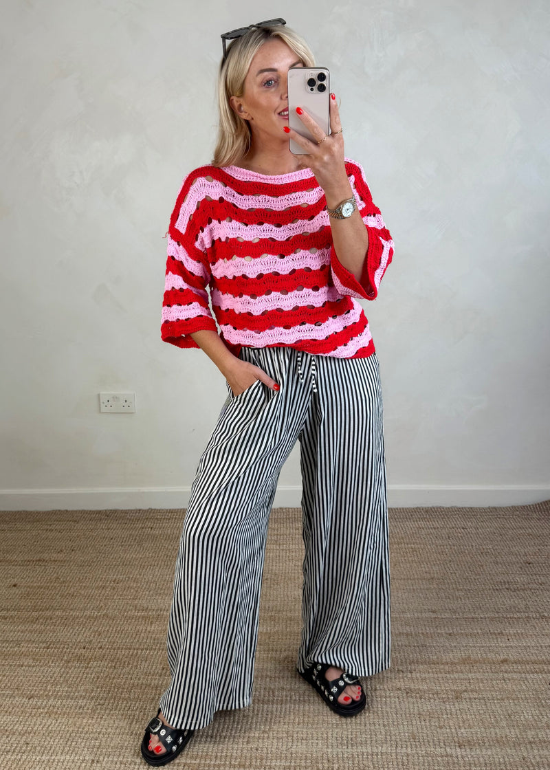 Wiggle knit ll - red/pink-The Style Attic