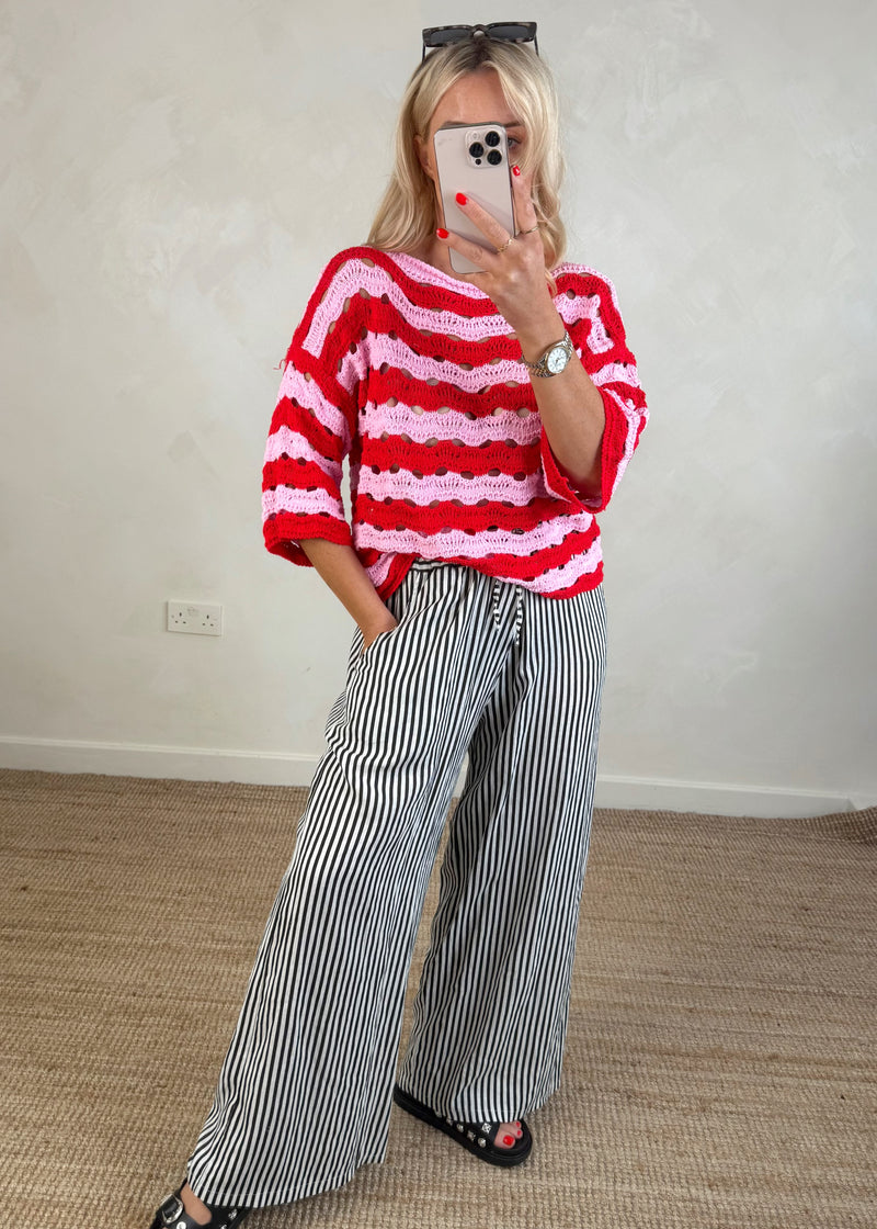 Wiggle knit ll - red/pink-The Style Attic