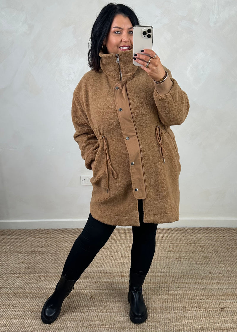 Wilderness Fleece jacket - tan-The Style Attic