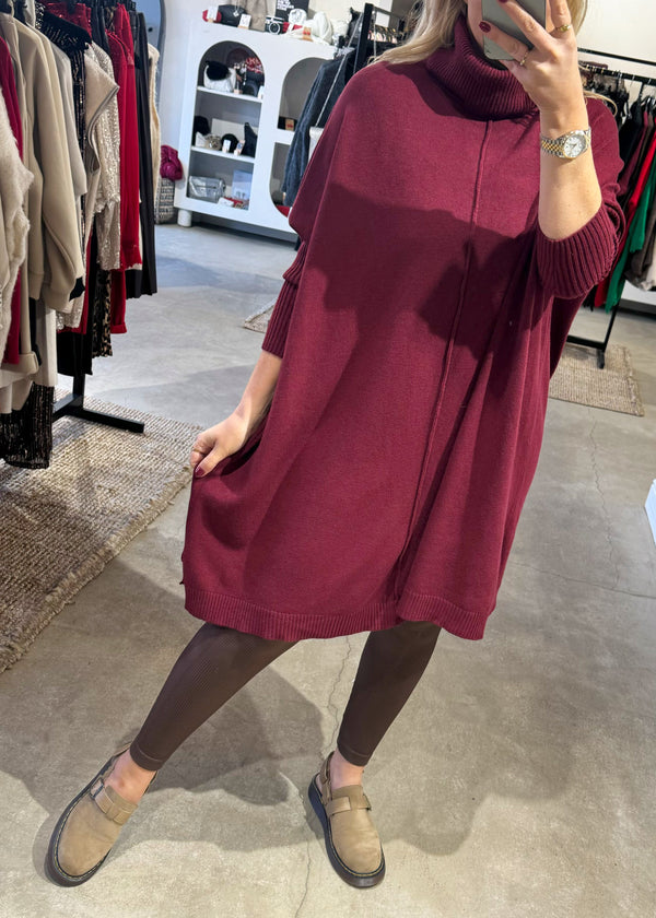 Winbury knit dress - Merlot-The Style Attic