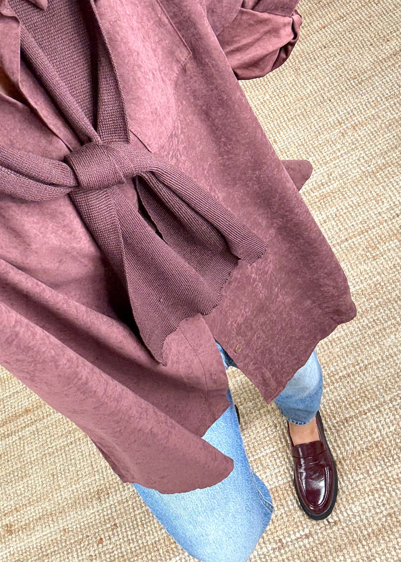 Windsor double shirt knit - damson-The Style Attic