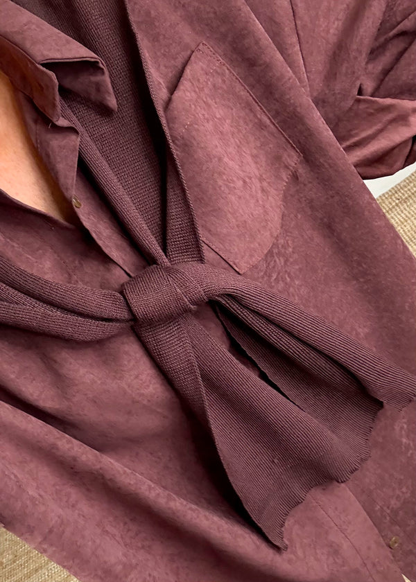 Windsor double shirt knit - damson-The Style Attic