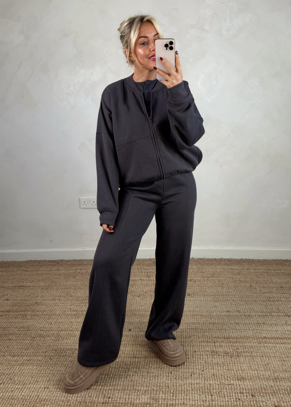 Woody co-ord - charcoal-The Style Attic