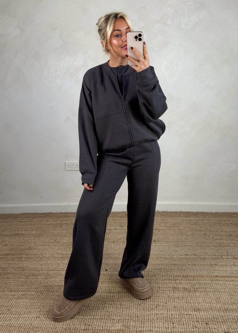 Woody co-ord - charcoal-The Style Attic