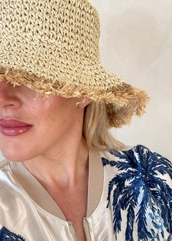 Woven bucket hat-The Style Attic