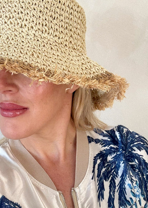 Woven bucket hat-The Style Attic