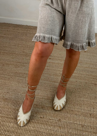 Woven lace up pump-The Style Attic