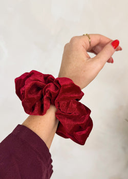 XL velvet scrunchie - Merlot-The Style Attic