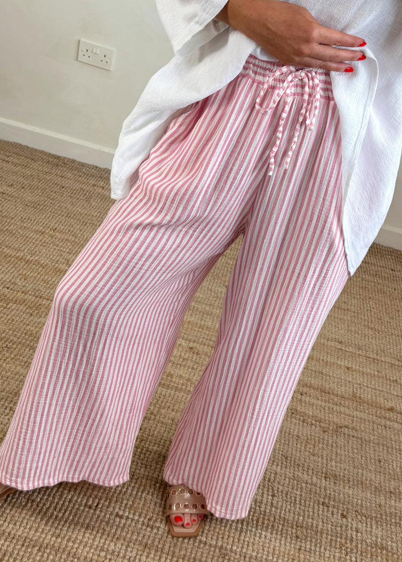 Ziggy striped trousers - blush