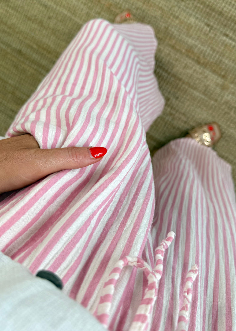 Ziggy striped trousers - blush
