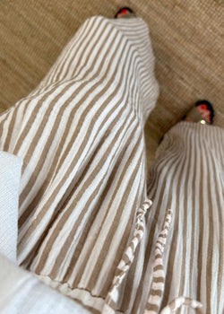 Ziggy striped trousers - mocha