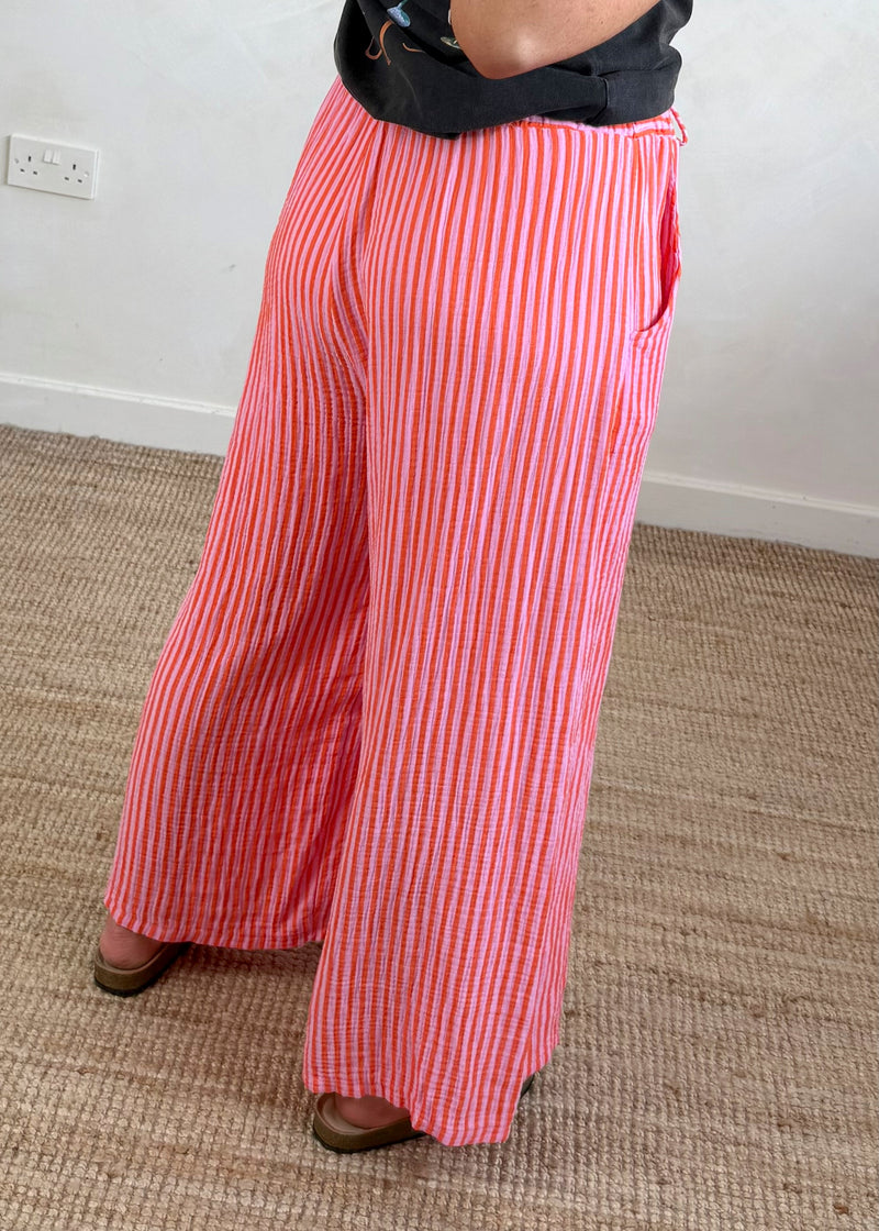 Ziggy striped trousers - orange/pink