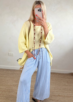 Ziggy striped trousers - sky blue