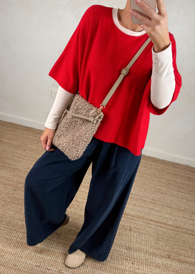 Zoe Borg & leather bag - biscuit-The Style Attic