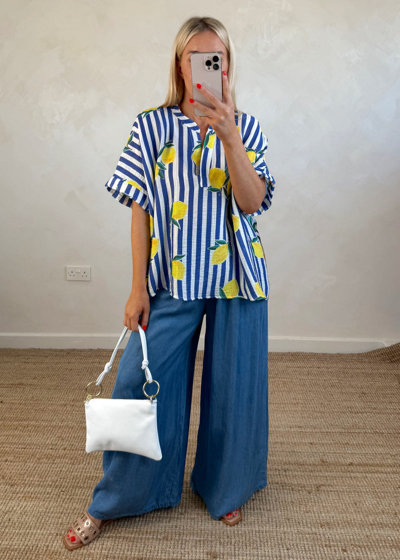 Zoe leather bag - white-The Style Attic
