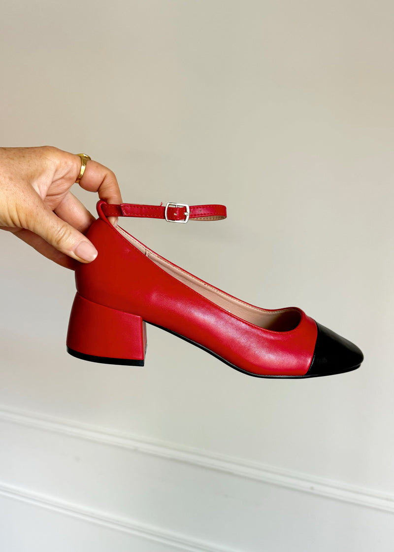 coco block heel - red-The Style Attic