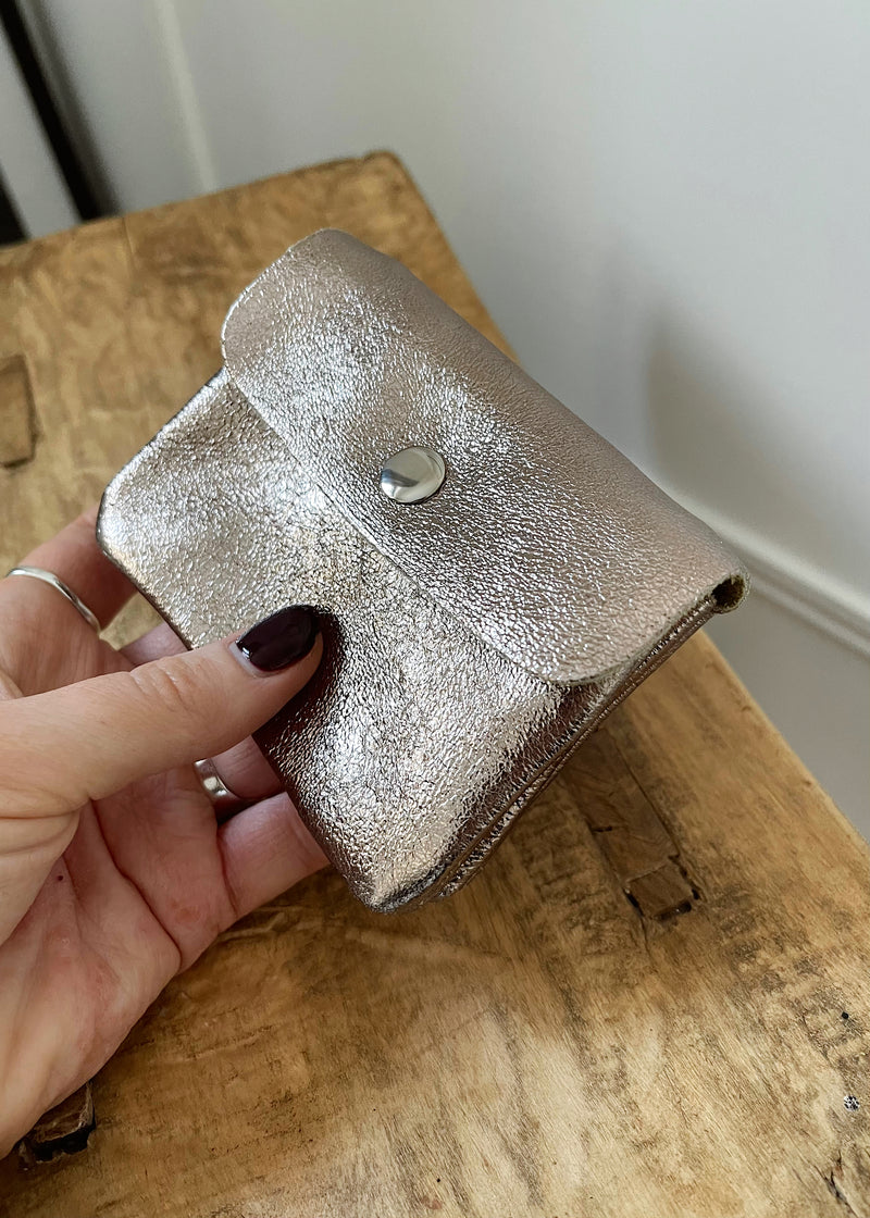 Effie Leather coin purse - Bronze