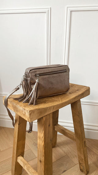 Leather Camera bag - Bronze-The Style Attic