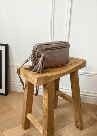 Leather Camera bag - Bronze-The Style Attic