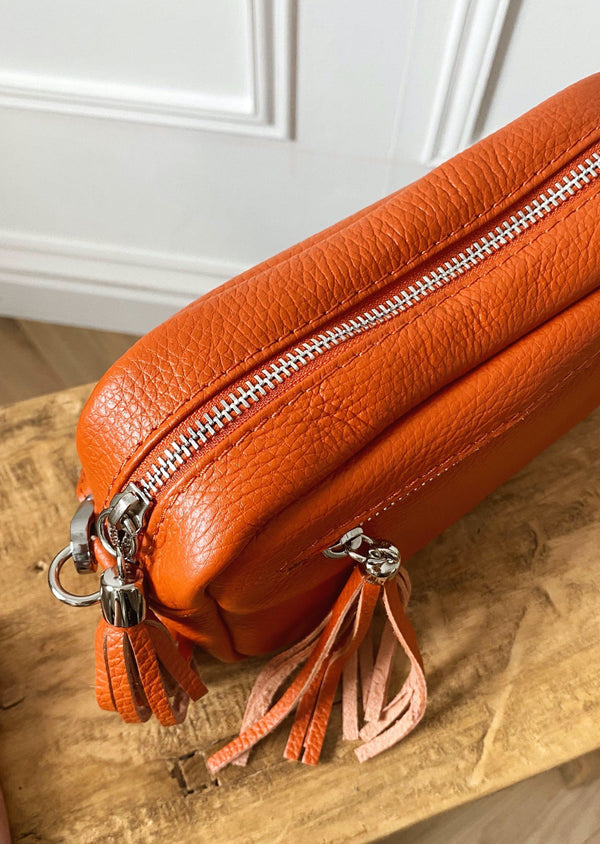 Leather Camera bag - Burnt Orange-The Style Attic