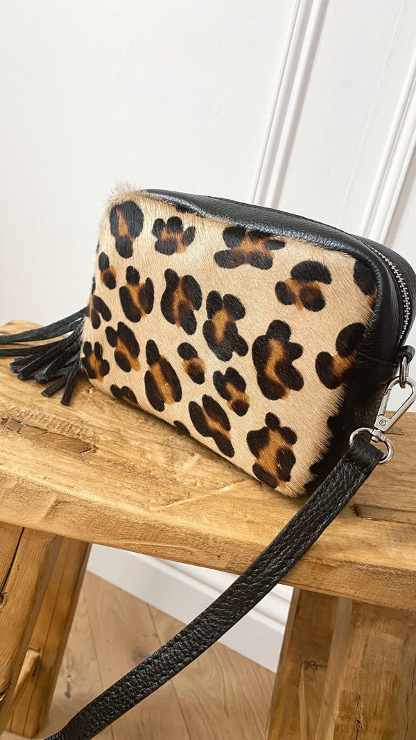 Leather Camera bag - Leopard-The Style Attic