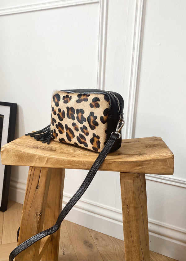 Leather Camera bag - Leopard-The Style Attic