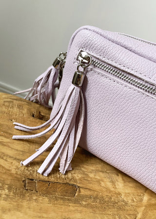 Leather Camera bag - Lilac-The Style Attic