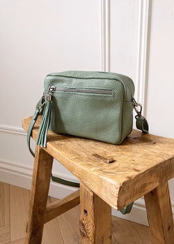 Leather Camera bag - Sage-The Style Attic