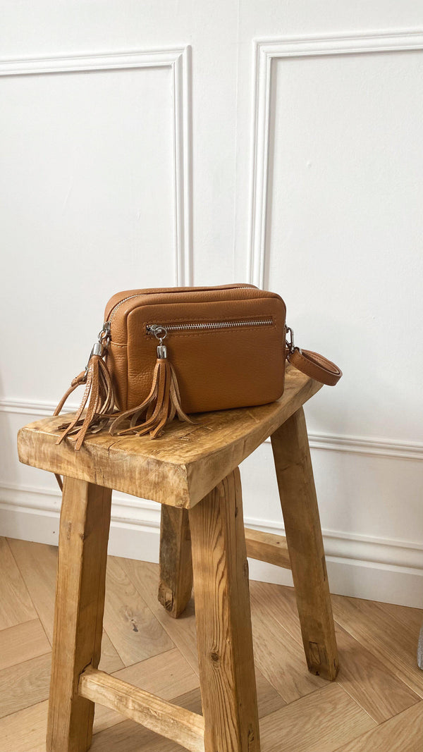 Leather Camera bag - Tan-The Style Attic