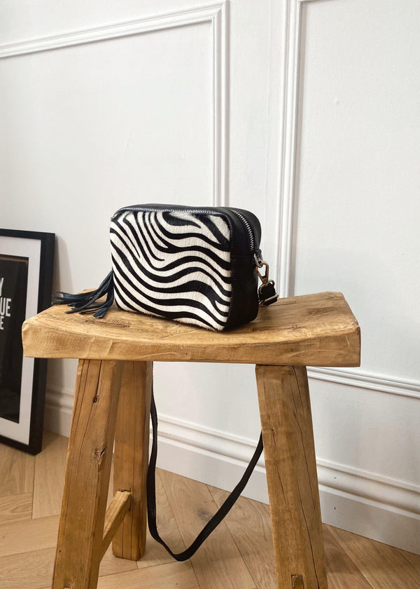 Leather Camera bag - Zebra-The Style Attic