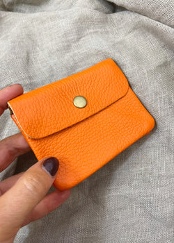Leather coin purse - Pumpkin-The Style Attic