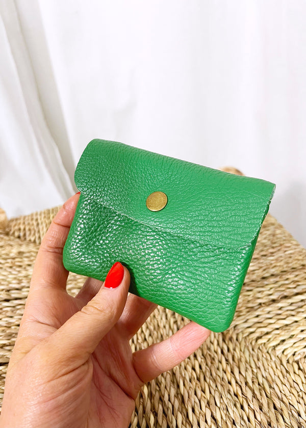 Leather coin purse - Shamrock green-The Style Attic